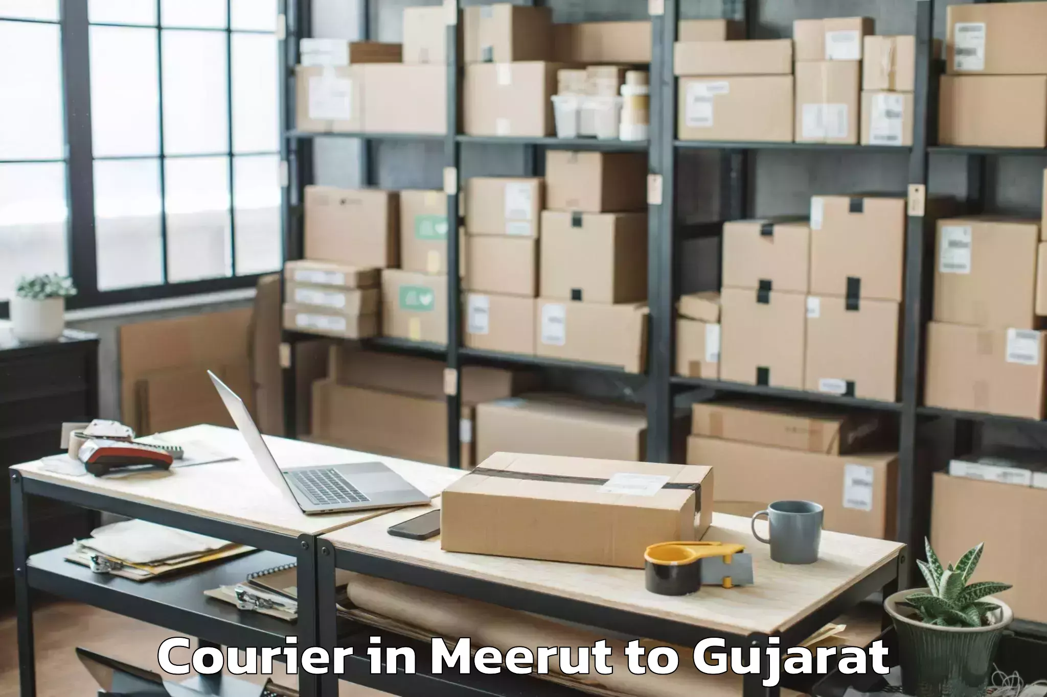 Get Meerut to Kapadvanj Courier